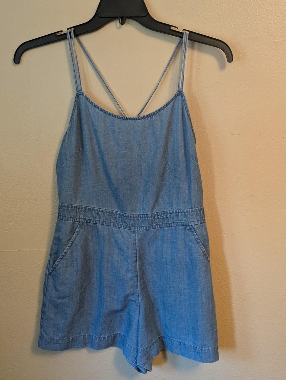 LOFT Light Blue Denim Romper - Girls One Piece